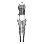 Fishnet Stockings with Romper Set - Sleepwear Pajamas