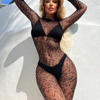 Leopard Print Mesh Bodysuit - Animal Print Style