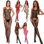 Plus Size Christmas Halloween Mesh Sleepwear Set - Holiday Themed