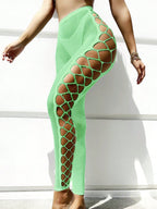 Mesh Hollow Out Bodysuit - One Piece Nightdress