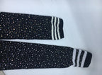 Rhinestone Over-the-Knee Socks - Three Stripe Long Tube Student Socks