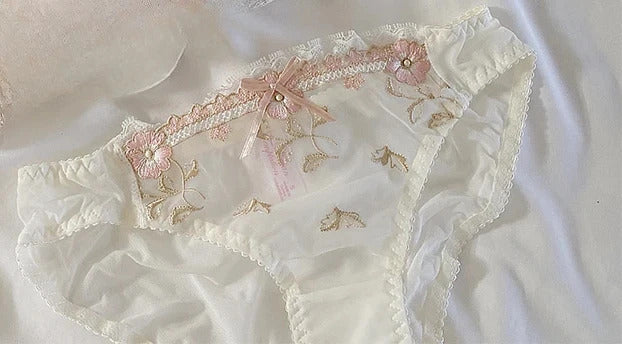 Lilac Dreams Lace and Tulle Set - Embroidered Lingerie