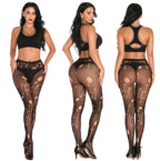 Fishnet Jacquard Pantyhose Set - Sleepwear Combo