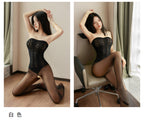 Chest Wrap Stockings One-Piece Nightdress - Hollow Out Design
