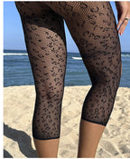 Leopard Print Mesh Pantyhose - Sheer Patterned Tights