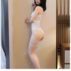 Non-Slip Lace Stockings - Glossy Thigh Highs