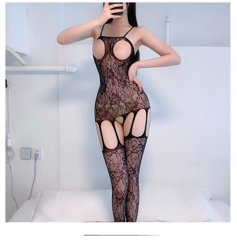 Mesh Bodysuit Set - Complete Outfit with Accessories