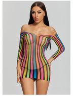 Bodycon Mesh Nightdress - One-Piece Sleepwear