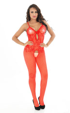 Fishnet Bodysuit - Halter Strap Lingerie