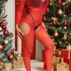 Christmas Bodysuit Set - Ripped Design One-Piece