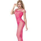 Full Coverage Fishnet Bodystocking - One Piece Plus Size Hosiery