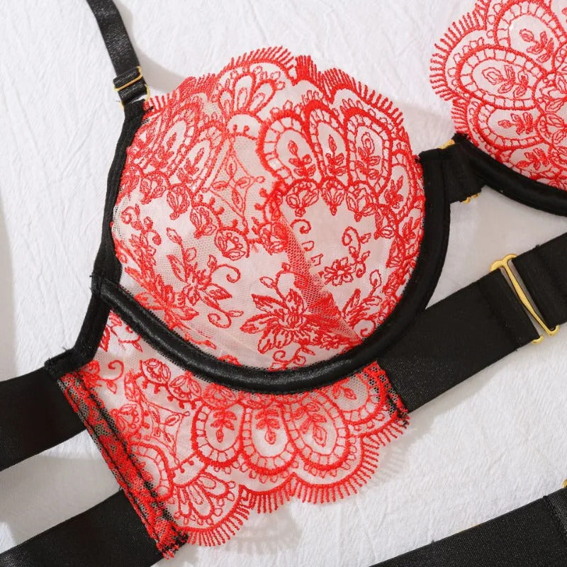 Lolita Dreams Sheer Lace Set - Romantic Bra and Panty