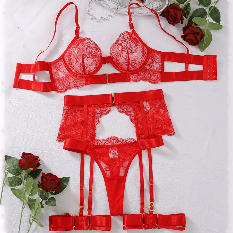 Lolita Dreams Sheer Lace Set - Romantic Bra and Panty