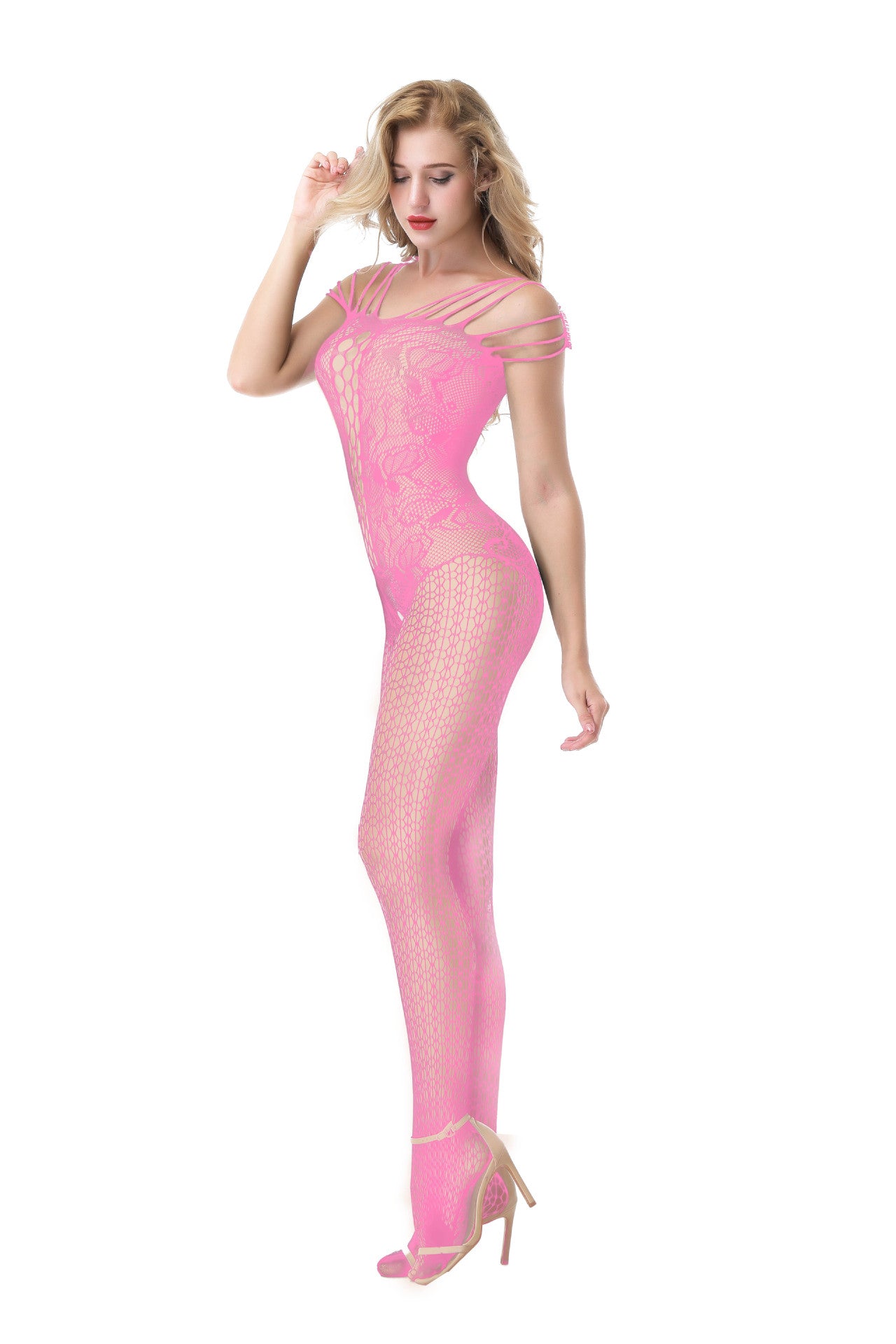 Full Coverage Fishnet Bodystocking - One Piece Plus Size Hosiery