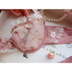 Lilac Dreams Lace and Tulle Set - Embroidered Lingerie