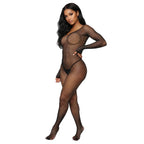 Rhinestone Mesh Bodysuit - Fishnet Lingerie