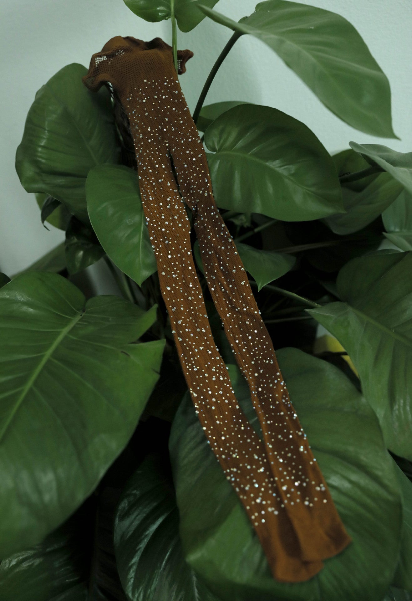 Rhinestone Fishnet Pantyhose - Sparkle Tights