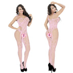 Plus Size Camisole Bodysuit with Stockings Set