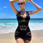 Fishnet Bodysuit Dress - Plus Size Lingerie Bodycon Sleepwear