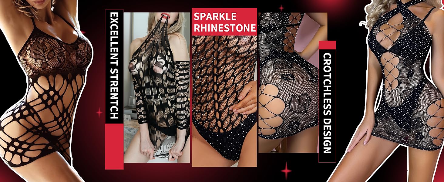 Mesh Temptation Fishnet Bodysuit - Sheer Teddy Lingerie