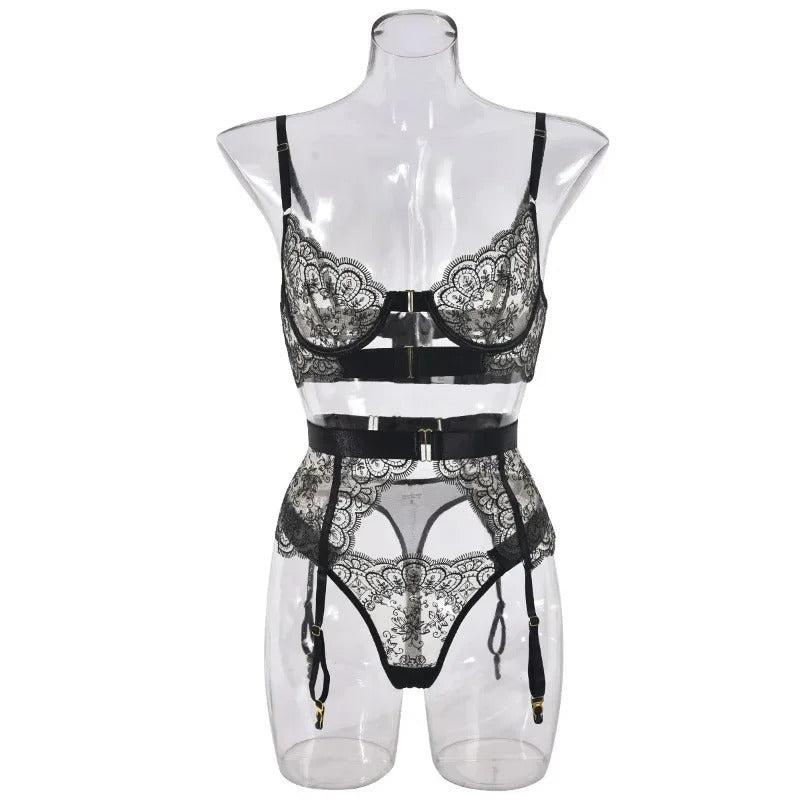 Lolita Dreams Sheer Lace Set - Romantic Bra and Panty