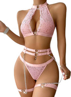 Heart's Desire Halter Set - 3 Piece Chain and Garter Collection
