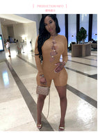 Mesh Bodycon Bodysuit - High Waist Long Sleeve Sleepwear