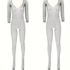 One Piece Fishnet Stockings - Bodysuit Sleepwear Set