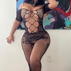 Short Sleeve Mesh Bodysuit - High Waist Slim Fit Top