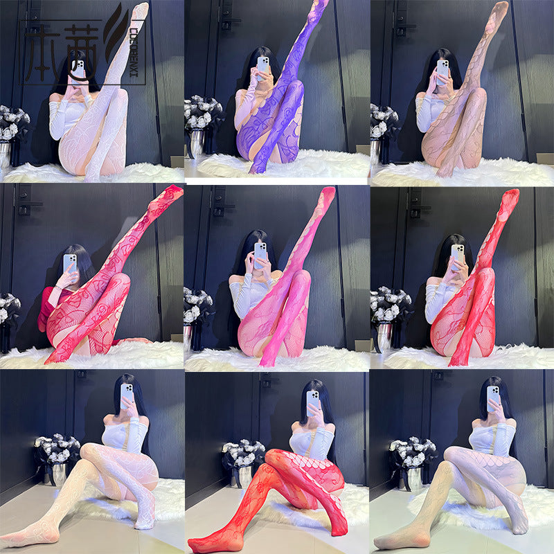 Lace Stockings Set - Garter Style Hosiery