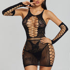 Plus Size Mesh Dress - Butterfly Sleeve Sleepwear