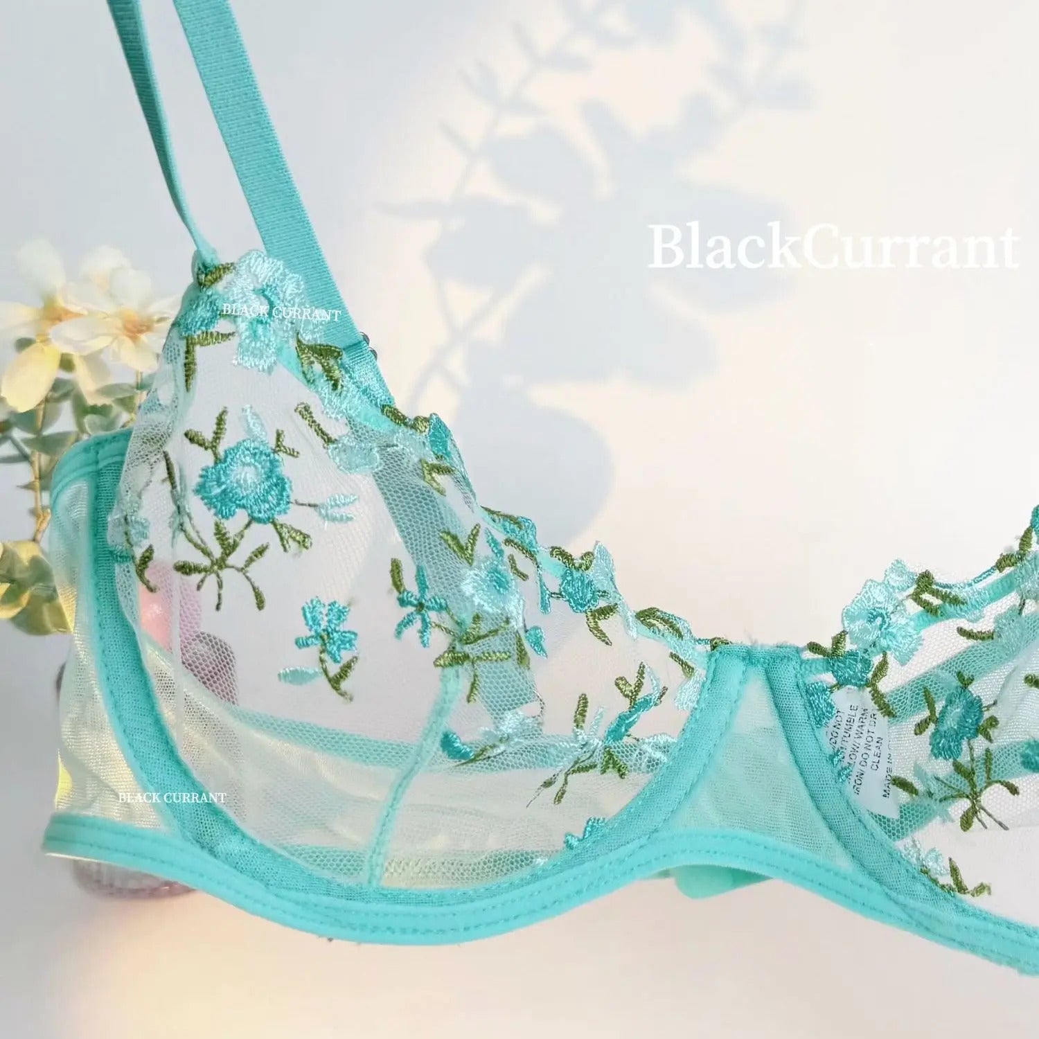 Parisian Nights Embroidered Lace Bralette - French Mesh Set