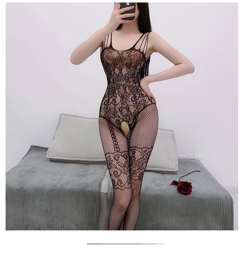Mesh Bodysuit Set - Complete Outfit with Accessories