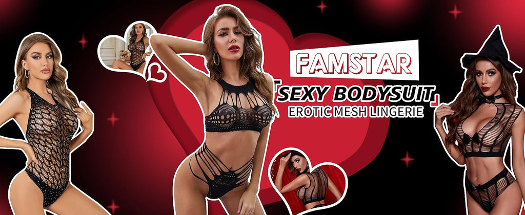 Mesh Temptation Fishnet Bodysuit - Sheer Teddy Lingerie