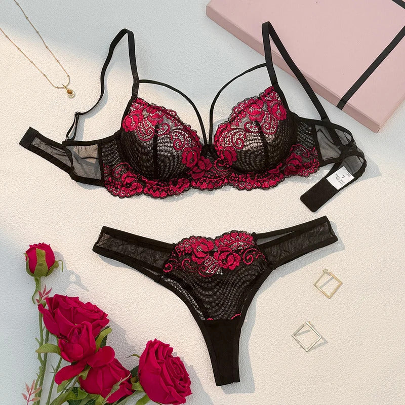 Invisible Elegance Seamless Set - 2 Piece Sheer Lingerie