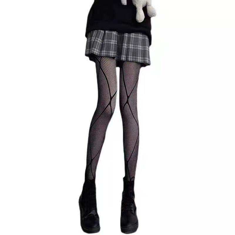 Anti-Snag Lace Pantyhose - Korean Style Hosiery