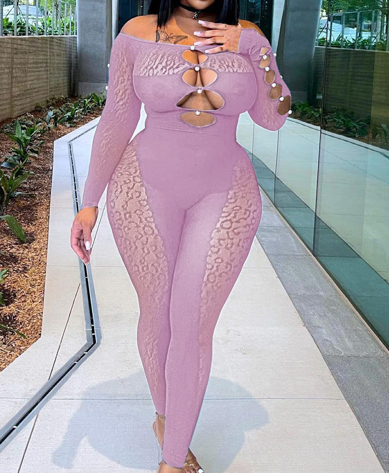 Leopard Print Jacquard Bodysuit - Animal Print Set