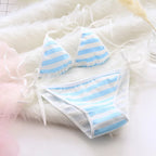 Sailor Stripes Cotton Bralette - Seamless Kawaii Set