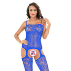 Plus Size Fishnet Bodysuit - One Piece Sleepwear