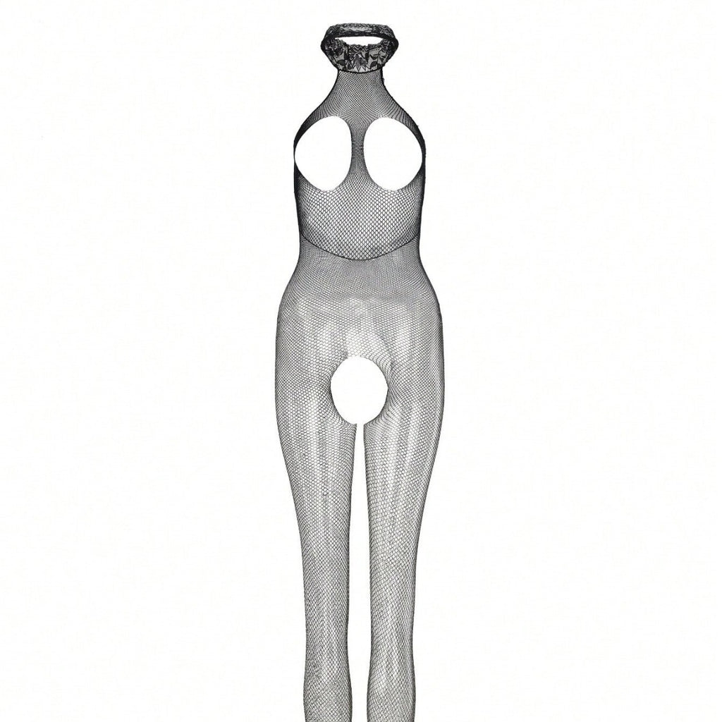 Halter Bodysuit with Stockings - One Piece Nightdress Set