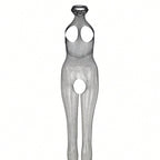 Halter Bodysuit with Stockings - One Piece Nightdress Set