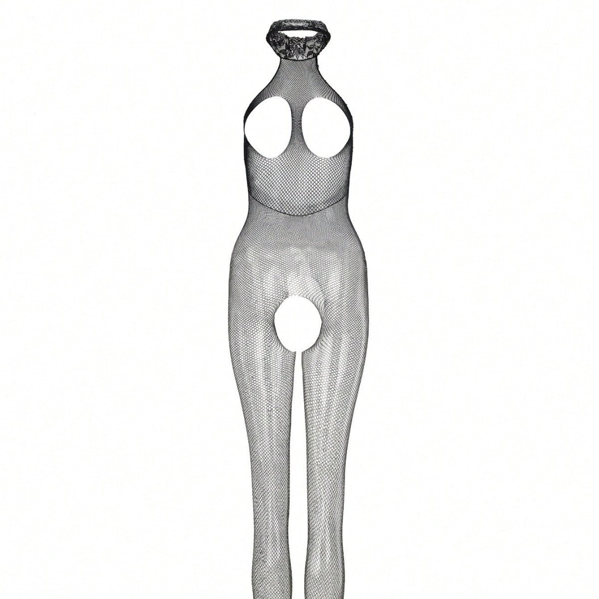 Halter Bodysuit with Stockings - One Piece Nightdress Set