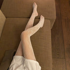 Hollow Out Bowknot Pantyhose - One-Piece Mesh Set