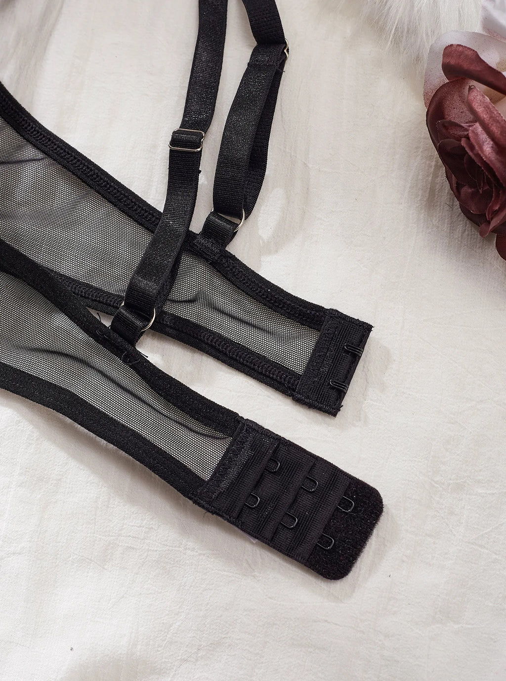 Butterfly Glamour Mesh Lingerie - Sequin Bra and Brief Set