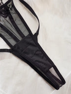 Butterfly Glamour Mesh Lingerie - Sequin Bra and Brief Set