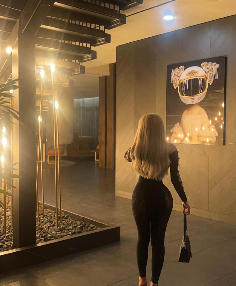 Leopard Print Jacquard Bodysuit - Animal Print Set