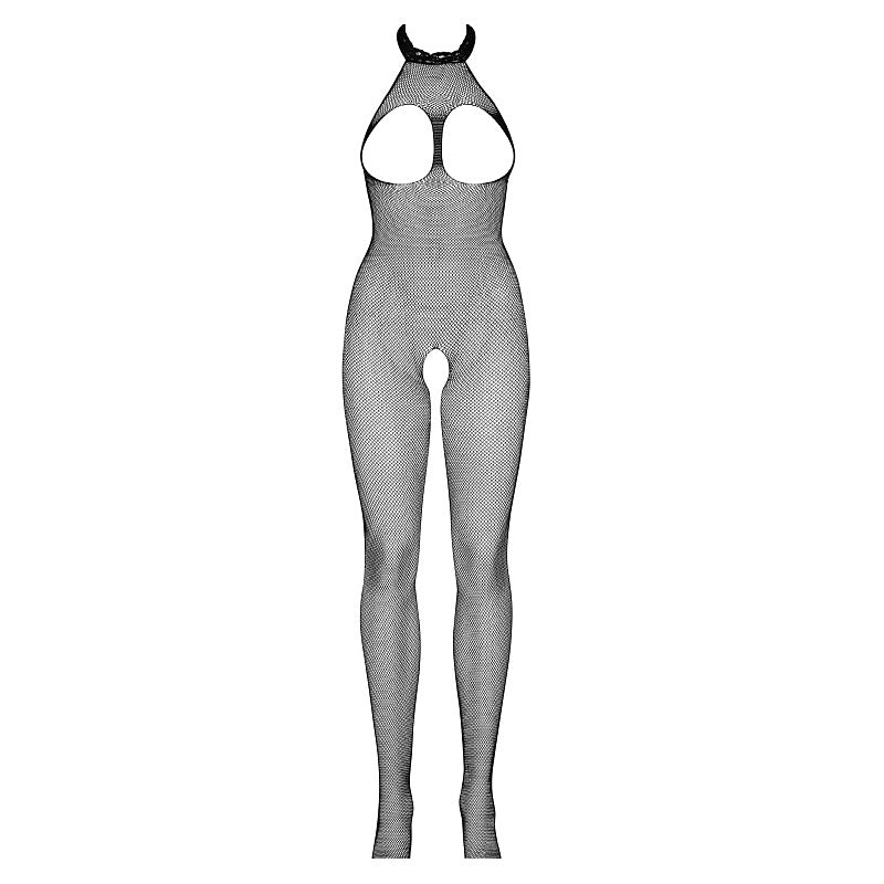 Halter Bodysuit with Stockings Set - One Piece Design