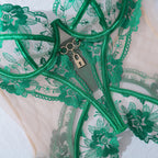 Ethereal Dreams Sheer Tulle Set - Delicate Lace Ensemble