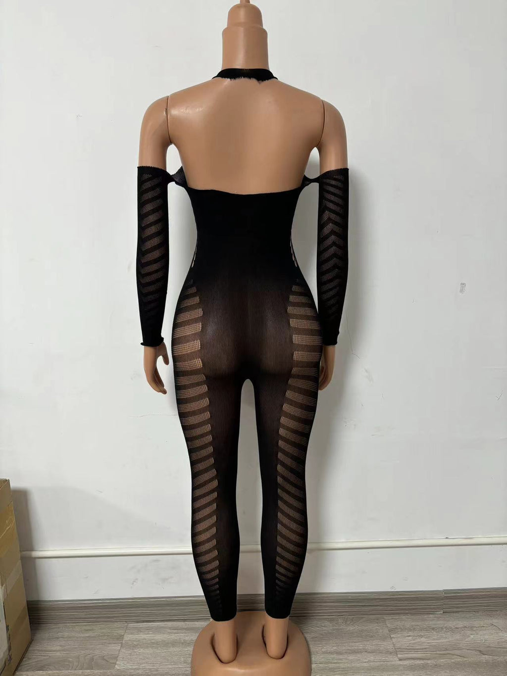 Halter Chain Bodysuit - Backless Design