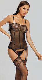Plus Size Mesh Bodysuit Set - Full Body Design